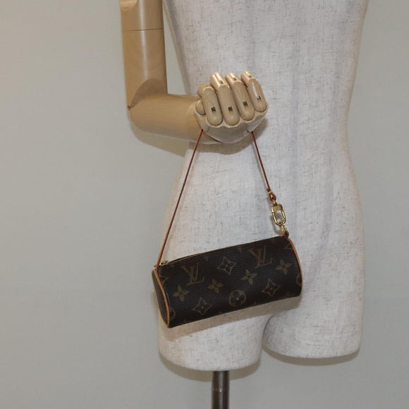 LOUIS VUITTON Monogram Papillon Pouch LV Auth 128696