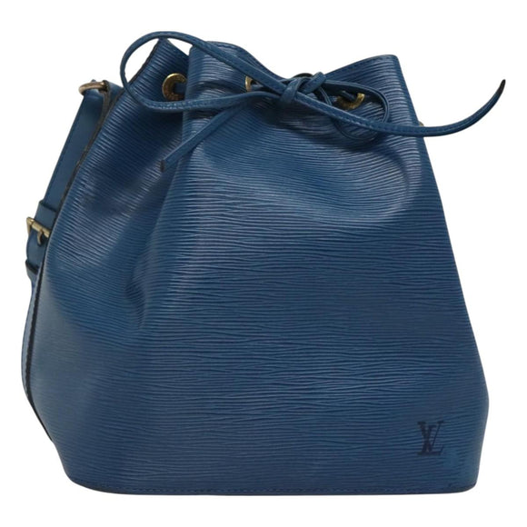 LOUIS VUITTON Epi Petit Noe Shoulder Bag Blue M44105 LV Auth 128706