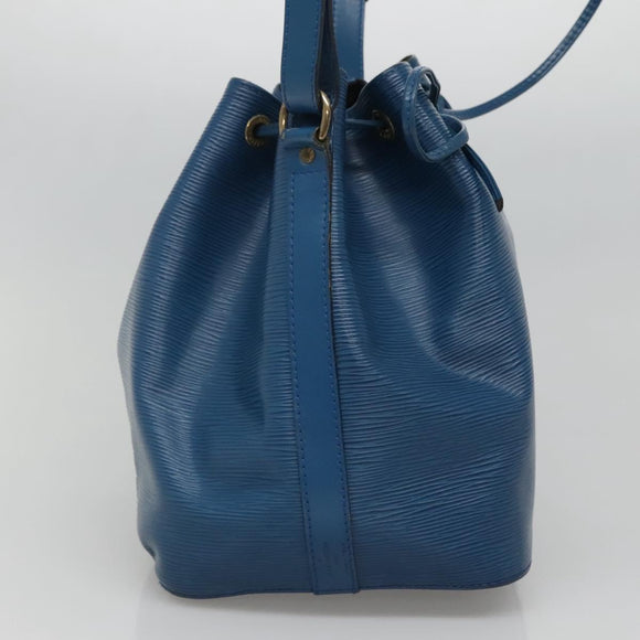 LOUIS VUITTON Epi Petit Noe Shoulder Bag Blue M44105 LV Auth 128706