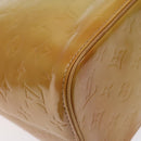 LOUIS VUITTON Monogram Vernis Houston Hand Bag Beige M91004 LV Auth 128707-15