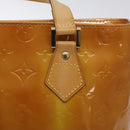 LOUIS VUITTON Monogram Vernis Houston Hand Bag Beige M91004 LV Auth 128707-17