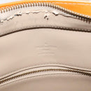 LOUIS VUITTON Monogram Vernis Houston Hand Bag Beige M91004 LV Auth 128707-10