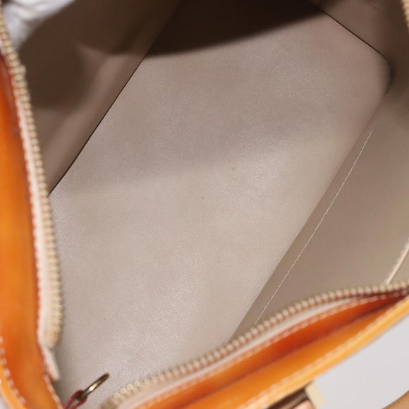 LOUIS VUITTON Monogram Vernis Houston Hand Bag Beige M91004 LV Auth 128707