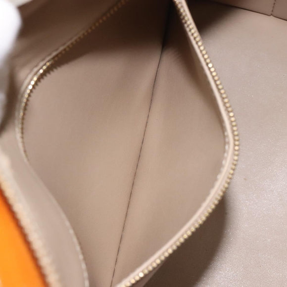 LOUIS VUITTON Monogram Vernis Houston Hand Bag Beige M91004 LV Auth 128707