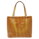 LOUIS VUITTON Monogram Vernis Houston Hand Bag Beige M91004 LV Auth 128707-2
