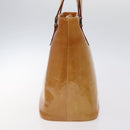 LOUIS VUITTON Monogram Vernis Houston Hand Bag Beige M91004 LV Auth 128707-3