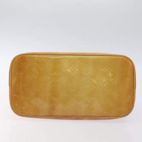 LOUIS VUITTON Monogram Vernis Houston Hand Bag Beige M91004 LV Auth 128707