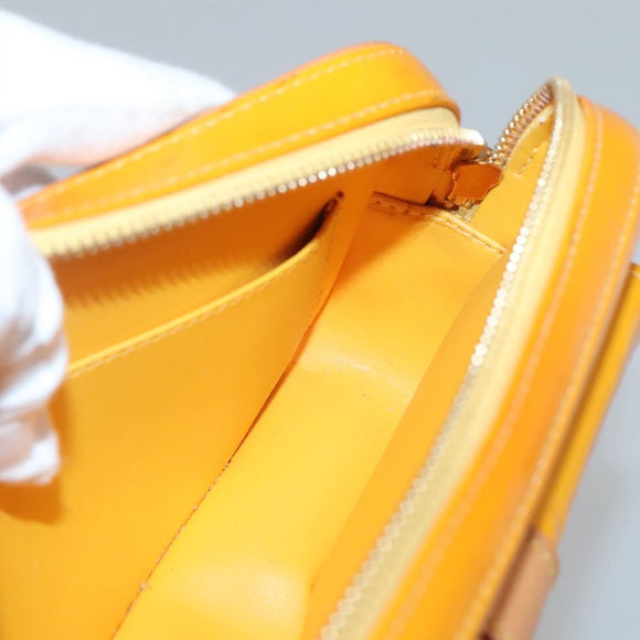 LOUIS VUITTON Monogram Vernis Christy MM Shoulder Bag Jaune M91108 Auth 128709