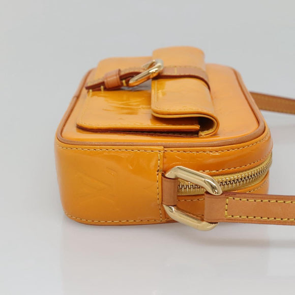 LOUIS VUITTON Monogram Vernis Christy MM Shoulder Bag Jaune M91108 Auth 128709