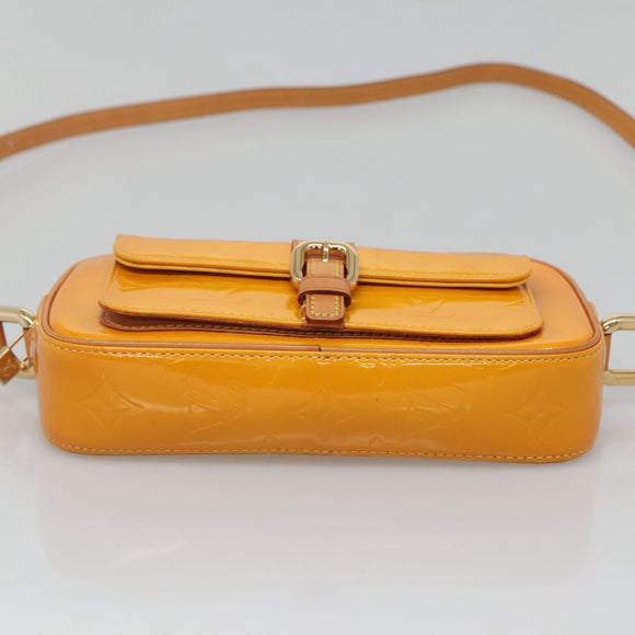LOUIS VUITTON Monogram Vernis Christy MM Shoulder Bag Jaune M91108 Auth 128709