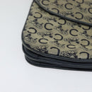 CELINE C Sulky Shoulder Bag Canvas Navy Gold Auth 128714-9