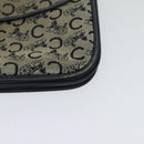 CELINE C Sulky Shoulder Bag Canvas Navy Gold Auth 128714-14