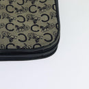 CELINE C Sulky Shoulder Bag Canvas Navy Gold Auth 128714-16