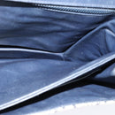 CELINE C Sulky Shoulder Bag Canvas Navy Gold Auth 128714-19