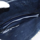 CELINE C Sulky Shoulder Bag Canvas Navy Gold Auth 128714-21