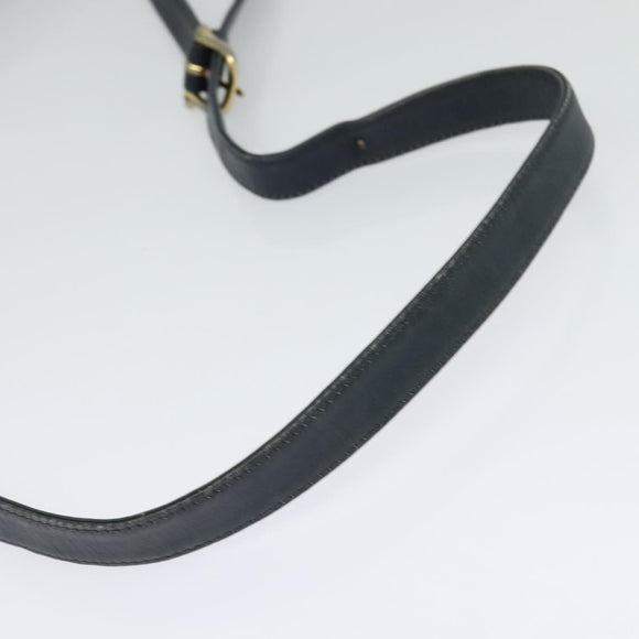 CELINE C Sulky Shoulder Bag Canvas Navy Gold Auth 128714