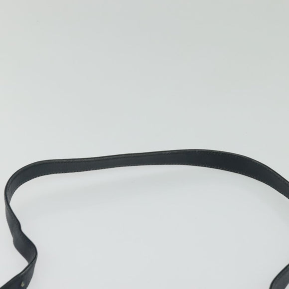 CELINE C Sulky Shoulder Bag Canvas Navy Gold Auth 128714