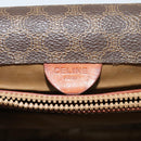 CELINE Macadam Canvas Schultertasche PVC Braun Gold Auth 128715-19