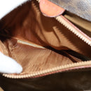 CELINE Macadam Canvas Shoulder Bag PVC Brown Gold Auth 128715-21