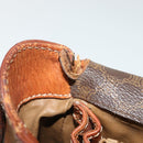 CELINE Macadam Canvas Shoulder Bag PVC Brown Gold Auth 128715-24