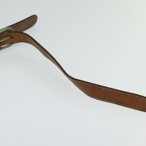 CELINE Macadam Canvas Shoulder Bag PVC Brown Gold Auth 128715