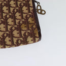 Christian Dior Trotter Canvas Shoulder Bag Red Gold Auth 128717-16