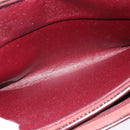 Christian Dior Trotter Canvas Shoulder Bag Red Gold Auth 128717-19