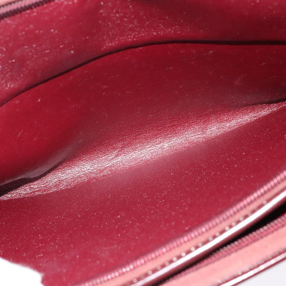 Christian Dior Trotter Canvas Shoulder Bag Red Gold Auth 128717