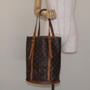 LOUIS VUITTON Monogram Bucket GM Shoulder Bag M42236 LV Auth 128723-21