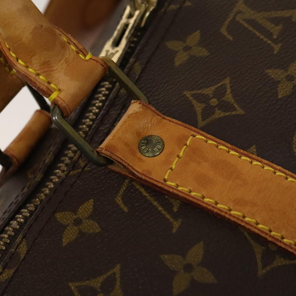 LOUIS VUITTON Monogram Keepall Bandouliere 55 Boston Bag M41414 LV Auth 128728