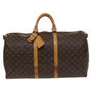 LOUIS VUITTON Monogram Keepall Bandouliere 55 Boston Bag M41414 LV Auth 128728-13