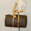 LOUIS VUITTON Monogram Keepall Bandouliere 55 Boston Bag M41414 LV Auth 128728-22