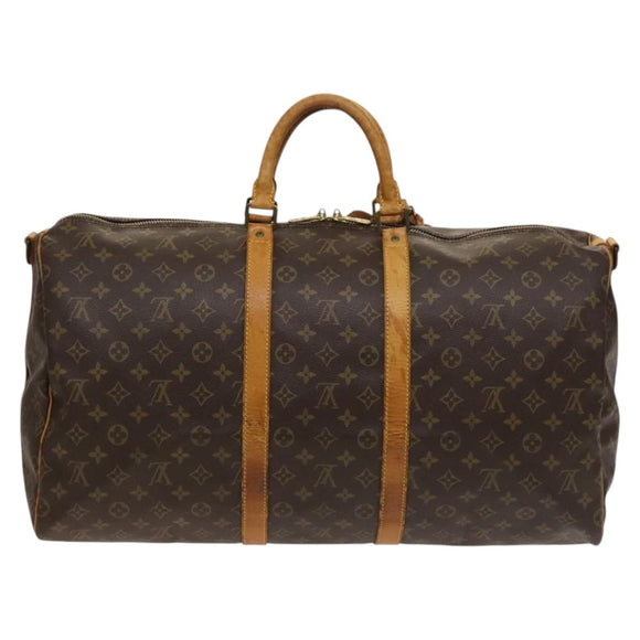 LOUIS VUITTON Monogram Keepall Bandouliere 55 Boston Bag M41414 LV Auth 128728