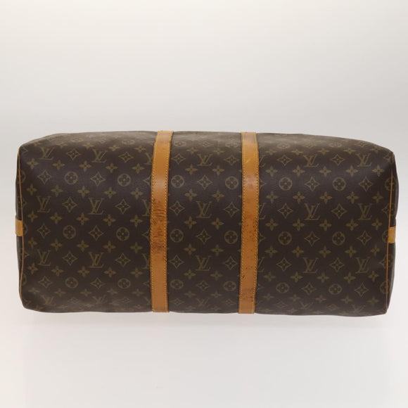 LOUIS VUITTON Monogram Keepall Bandouliere 55 Boston Bag M41414 LV Auth 128728
