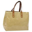 LOUIS VUITTON Monogram Vernis Reade PM Hand Bag Beige M91334 LV Auth 128731-1