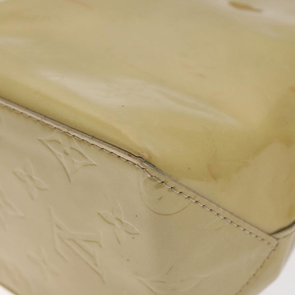 LOUIS VUITTON Monogram Vernis Reade PM Hand Bag Beige M91334 LV Auth 128731