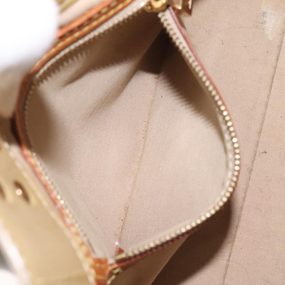 LOUIS VUITTON Monogram Vernis Reade PM Hand Bag Beige M91334 LV Auth 128731