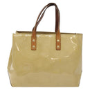 LOUIS VUITTON Monogram Vernis Reade PM Hand Bag Beige M91334 LV Auth 128731-13