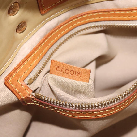 LOUIS VUITTON Monogram Vernis Reade PM Hand Bag Beige M91334 LV Auth 128731
