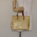 LOUIS VUITTON Monogram Vernis Reade PM Hand Bag Beige M91334 LV Auth 128731-21