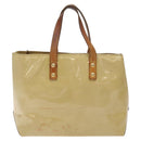 LOUIS VUITTON Monogram Vernis Reade PM Hand Bag Beige M91334 LV Auth 128731-2