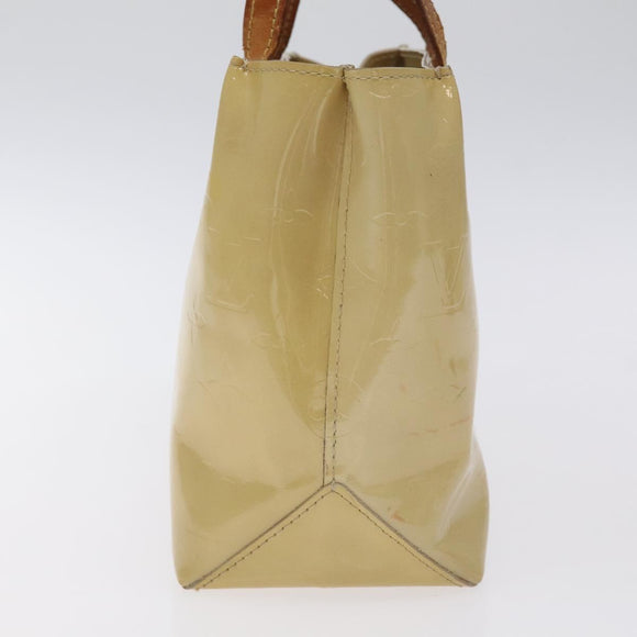 LOUIS VUITTON Monogram Vernis Reade PM Hand Bag Beige M91334 LV Auth 128731