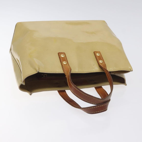 LOUIS VUITTON Monogram Vernis Reade PM Hand Bag Beige M91334 LV Auth 128731