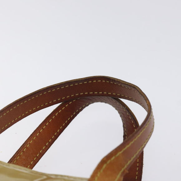 LOUIS VUITTON Monogram Vernis Reade PM Hand Bag Beige M91334 LV Auth 128731