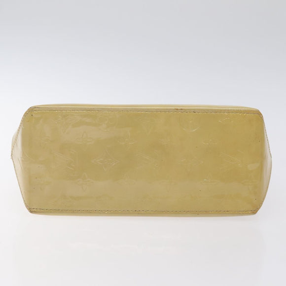 LOUIS VUITTON Monogram Vernis Reade PM Hand Bag Beige M91334 LV Auth 128731