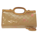 LOUIS VUITTON Monogram Vernis Roxbury Drive Hand Bag Noisette M91372 Auth 128732-1