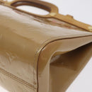 LOUIS VUITTON Monogram Vernis Roxbury Drive Hand Bag Noisette M91372 Auth 128732-9