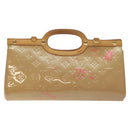 LOUIS VUITTON Monogram Vernis Roxbury Drive Hand Bag Noisette M91372 Auth 128732-13