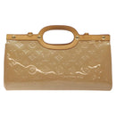 LOUIS VUITTON Monogram Vernis Roxbury Drive Hand Bag Noisette M91372 Auth 128732-2