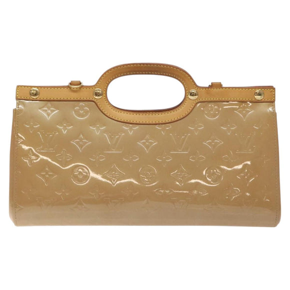 LOUIS VUITTON Monogram Vernis Roxbury Drive Hand Bag Noisette M91372 Auth 128732